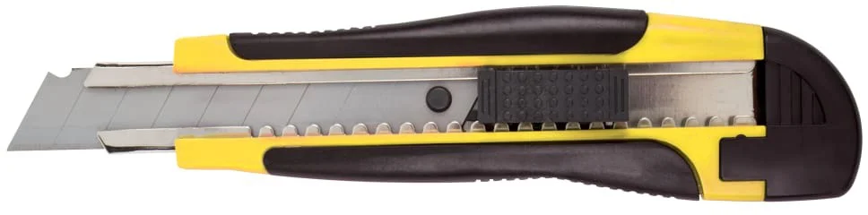 Cuțit de papetărie 18 mm, cu fixator