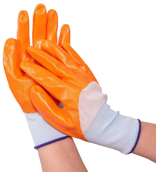 Mănuși de lucru din bumbac, JOBI, oranj
